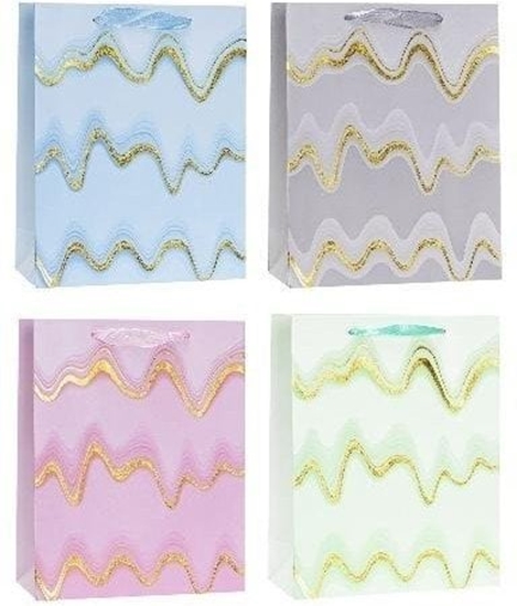 Picture of Torebka ozdobna 18x23x8cm hot-stamp mix ROZETTE