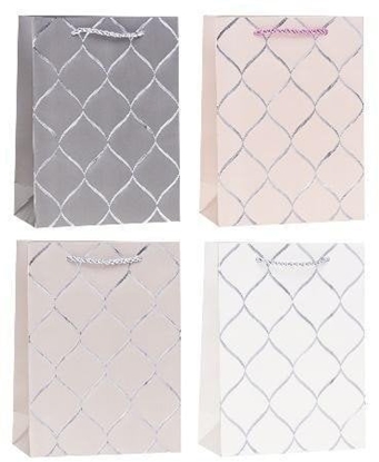 Picture of Torebka ozdobna 18x24x8cm hot-stamp mix ROZETTE