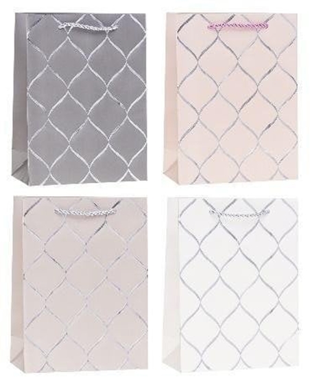 Picture of Torebka ozdobna 18x24x8cm hot-stamp mix ROZETTE