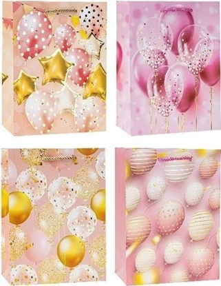 Изображение Torebka ozdobna 26x32x10 balony mix ROZETTE