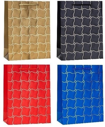 Изображение Torebka ozdobna 26x32x10cm hot-stamp mix ROZETTE