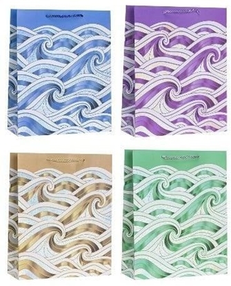 Picture of Torebka ozdobna 26x32x10cm hot-stamp mix ROZETTE