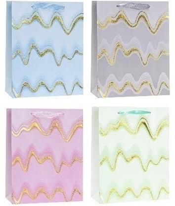 Picture of Torebka ozdobna 26x32x10cm hot-stamp mix ROZETTE