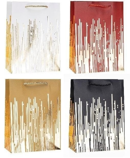 Picture of Torebka ozdobna 26x32x10cm hot-stamp mix ROZETTE