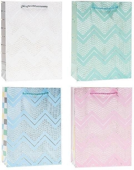 Picture of Torebka ozdobna 31x40x12cm hot-stamp mix ROZETTE