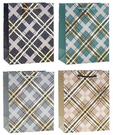 Picture of Torebka ozdobna 31x42x10cm hot-stamp mix ROZETTE