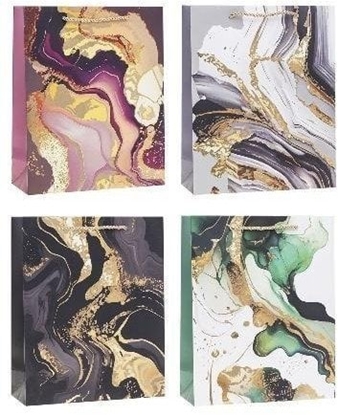 Picture of Torebka ozdobna 31x42x12cm hot-stamp mix ROZETTE