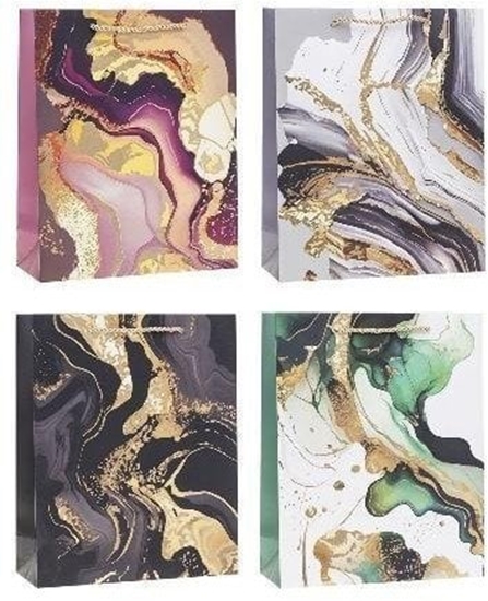 Изображение Torebka ozdobna 31x42x12cm hot-stamp mix ROZETTE