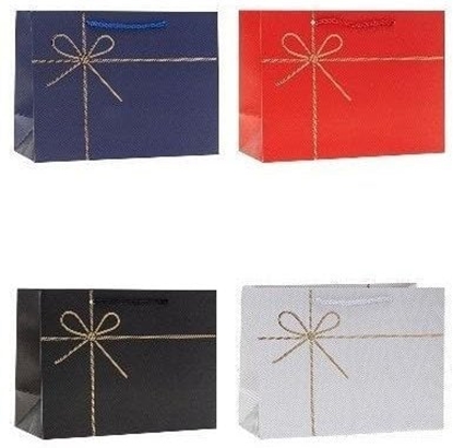 Picture of Torebka ozdobna 32x26x10cm hot-stamp mix ROZETTE