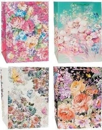 Picture of Torebka ozdobna 51x72x18cm kwiaty mix ROZETTE