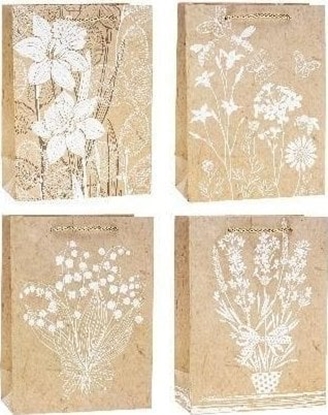 Picture of Torebka ozdobna Kwiaty 31x40x12cm mix ROZETTE