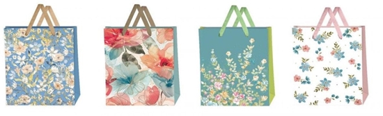 Picture of Torebka ozdobna maa 18x23x8cm Kwiaty mix