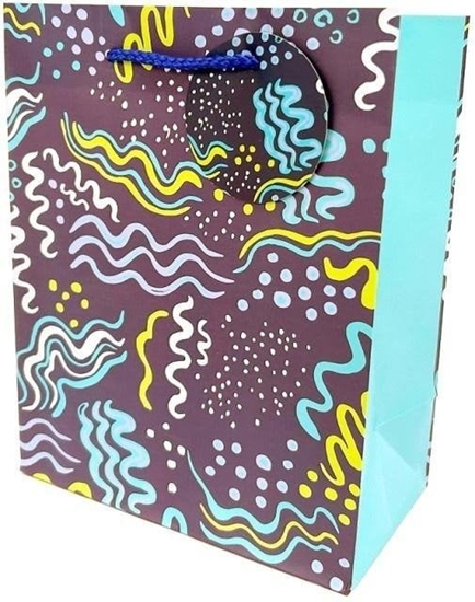 Picture of Torebka ozdobna matowa 18x23x10cm granat