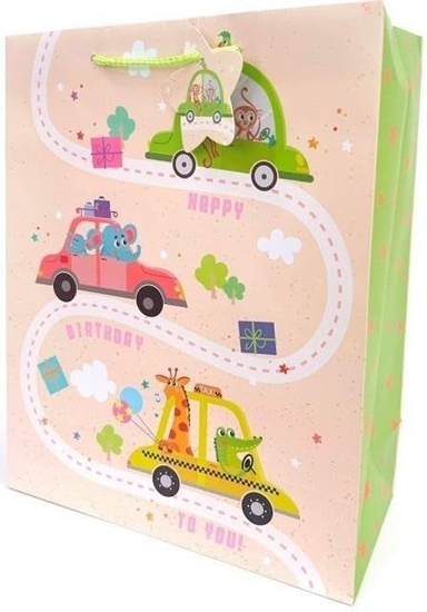 Picture of Torebka ozdobna matowa 26x32x12cm Autka