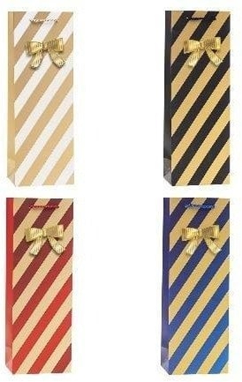 Изображение Torebka ozdobna na butelk 12x35x9cm mix ROZETTE