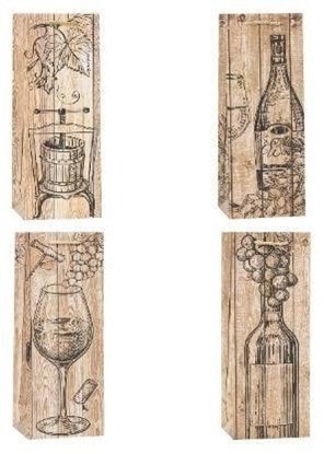 Picture of Torebka ozdobna na butelk 12x36x9cm mix ROZETTE