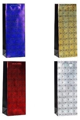 Picture of Torebka ozdobna na butelk 12x36x9cm mix ROZETTE