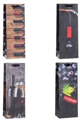 Picture of Torebka ozdobna na butelk 12x36x9cm mix ROZETTE