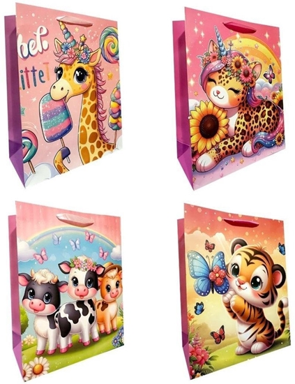 Picture of Torebka ozdobna prezentowa 26x32x10,5 cm 2420B mix  cena za 1 szt