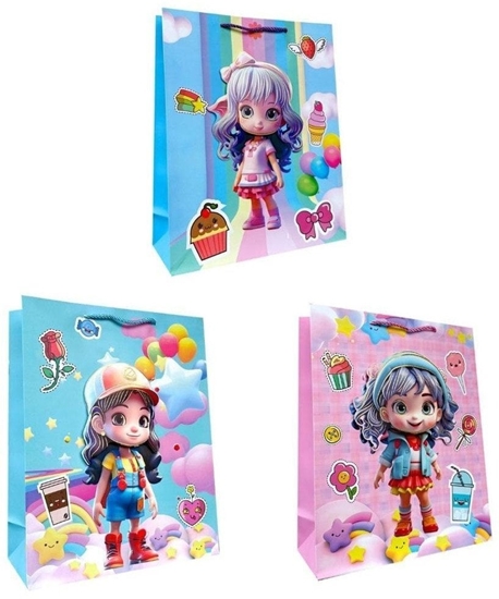 Picture of Torebka ozdobna prezentowa 30x42x25 cm 2982 SD25 mix  cena za 1 szt