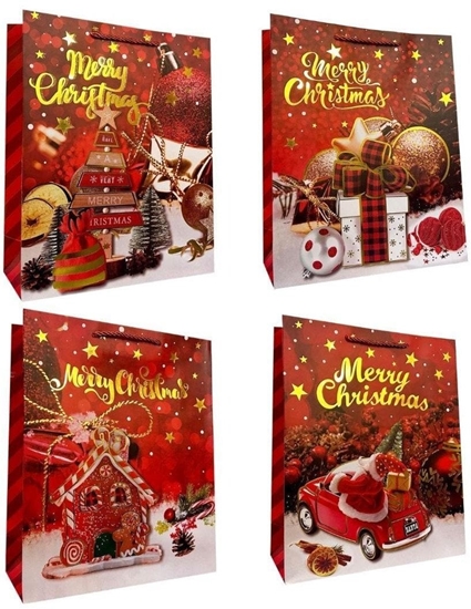 Picture of Torebka ozdobna prezentowa JP 9041B 26x32x10,5 cm mix cena za 1 szt