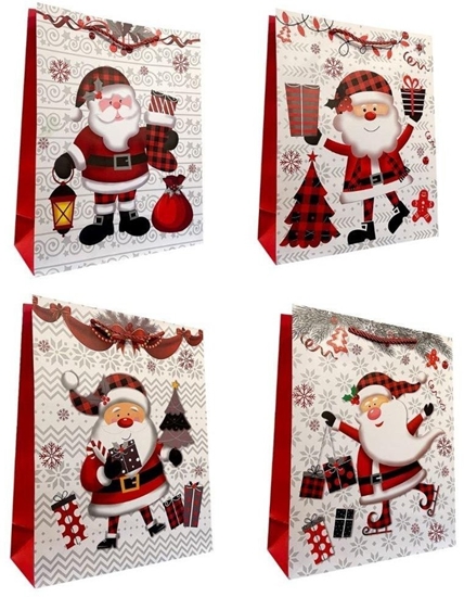 Picture of Torebka ozdobna prezentowa witeczna 18x24x8,5cm JP DW10121C  mix cena za 1 sztuk