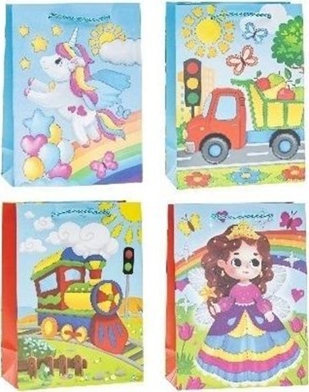 Picture of Torebka Pop-Up 3D 18x24x8cm mix ROZETTE