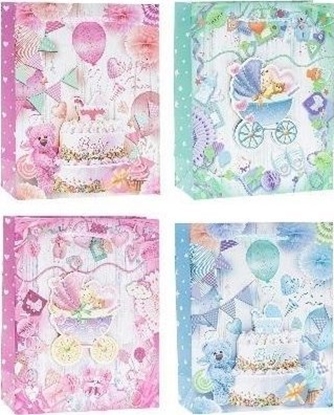 Picture of Torebka Pop-Up 3D Narodziny 18x23x8cm mix ROZETTE