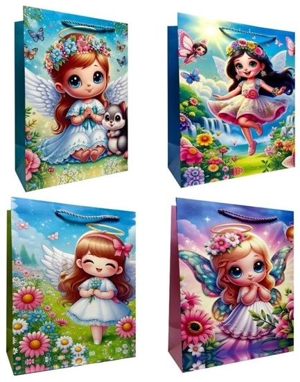 Picture of Torebka prezentowa dziecica L Anioki mix