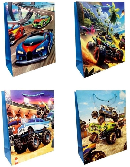 Picture of Torebka prezentowa dziecica M Monster Truck mix