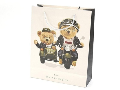 Изображение Torebka prezentowa Pluszaki 32x26x10cm MIX