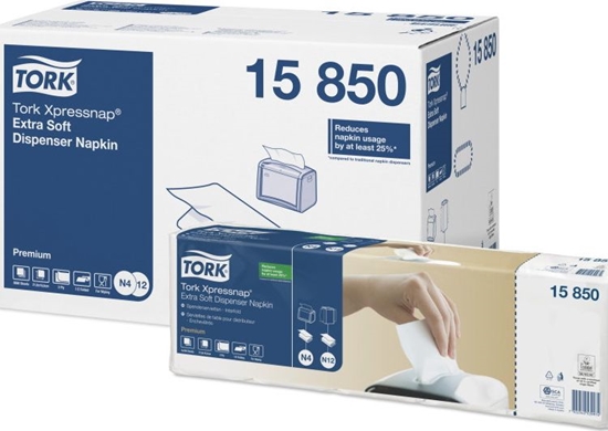 Picture of Tork - Serwetki dyspenserowe, 2-warstwowe, Premium - Biae