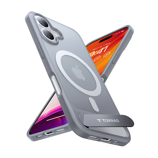 Picture of Torras Etui Torras Pstand Series do iPhone 16 Plus (Titanium gray)