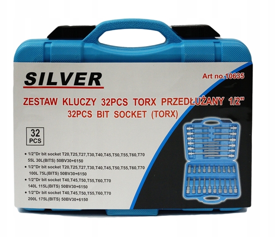 Picture of TORX KEYS 1/2" EXTENDED 32 pcs / SILVER