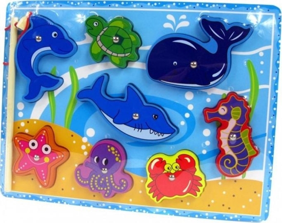 Изображение tpk1 WDKOWANIE DREWNIANA GRA ZRCZNOCIOWA MAGNESY DELFIN