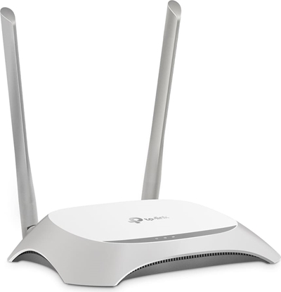 Изображение Tp-Link TL-WR840N bezvadu rūteris Ātrais Ethernet Viena frekvenču josla (2.4 GHz) Pelēks, Balts