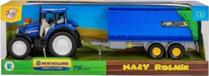 Attēls no Traktor New Holland T5 z przyczep wywrotk 1:32