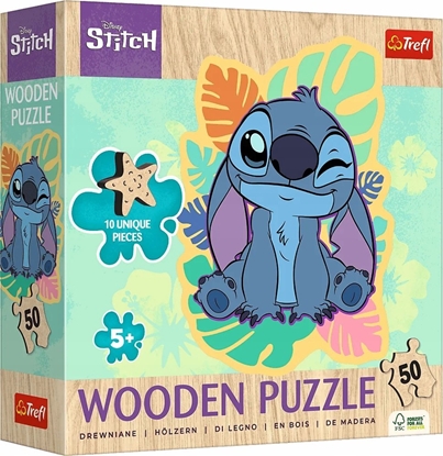 Picture of Trefl Puzzle drewniane Wesoy Stitch 50 elementów (20281)