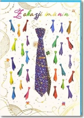 Picture of Trend Karnet B6 Imieniny, krawaty silver TS82