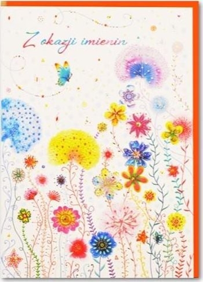 Picture of Trend Karnet B6 Imieniny, kwiaty silver TS82