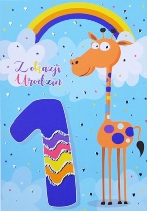 Picture of Trend Karnet B6 roczek niebieski yrafa silver