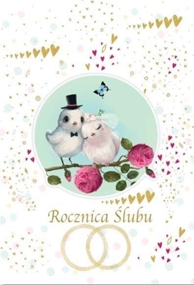 Picture of Trend Karnet B6 Rocznica lubu, ptaszki Gold TG11