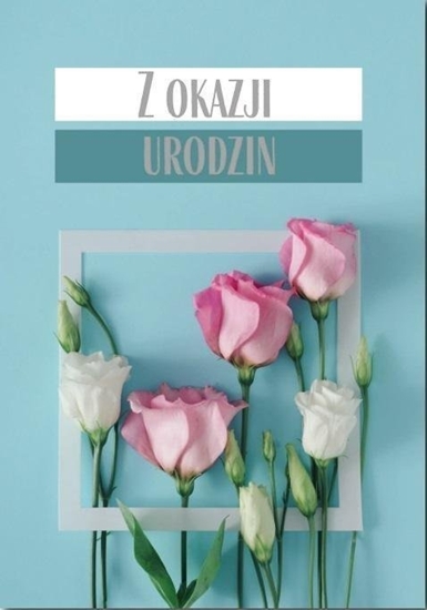 Picture of Trend Karnet B6 Urodziny, kwiaty eustoma, silver TS98