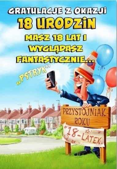 Picture of Trend Kartka okolicznociowa Urodziny 18 MF14