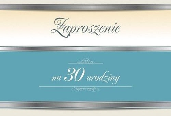 Picture of Trend Zaproszenie Urodziny 30 ZT31 (10szt.)