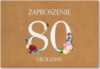 Picture of Trend Zaproszenie Urodziny 80 ZT42 (10szt.)