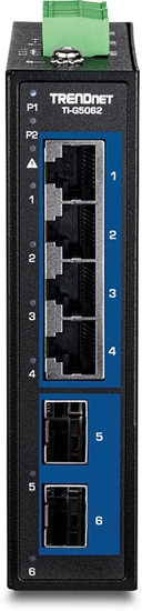 Изображение Trendnet 6-Port Industrial 2.5G DIN-Rail Switch with 10G SFP