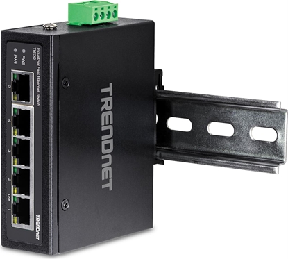 Изображение Trendnet Industrie Switch 5 Port Fast Ethernet L2 DIN-Rail