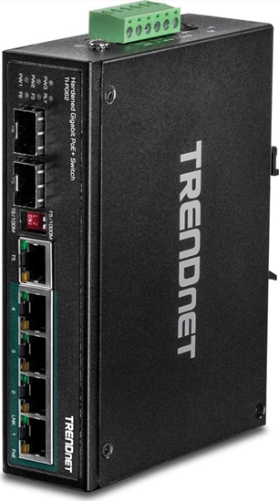 Изображение Trendnet Industrie Switch 6 Port Gbit PoE+ Metall