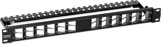 Picture of Trendnet TC-KP24SA 24 Port Patch Panel, für Keystones, gewinkelt 1U